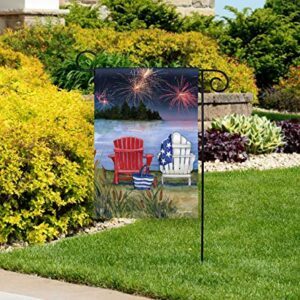 BreezeArt - Lake View Decorative Garden Flag 12x18 inch - Premium Quality SolarSilk - Made in the USA by Studio-M