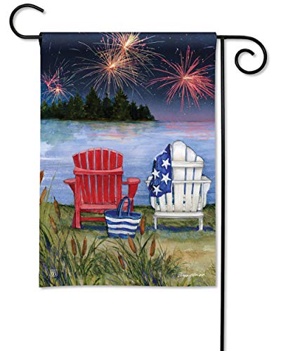 BreezeArt - Lake View Decorative Garden Flag 12x18 inch - Premium Quality SolarSilk - Made in the USA by Studio-M