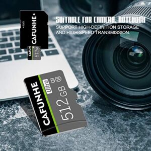 512GB Micro SD Card Memory Card 512GB for Android Phones/PC/Computer/Camera Class 10 512GB TF Card High Speed Flash Cards with Adapter