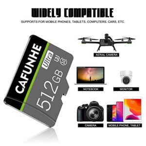 512GB Micro SD Card Memory Card 512GB for Android Phones/PC/Computer/Camera Class 10 512GB TF Card High Speed Flash Cards with Adapter
