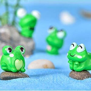 12 Pcs Resin Mini Frogs Cute Frog Miniature Figurines Animals Model Fairy Garden Miniature Moss Landscape DIY Terrarium Crafts Ornament Accessories for Home Décor (12 Pcs)