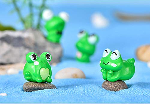 12 Pcs Resin Mini Frogs Cute Frog Miniature Figurines Animals Model Fairy Garden Miniature Moss Landscape DIY Terrarium Crafts Ornament Accessories for Home Décor (12 Pcs)