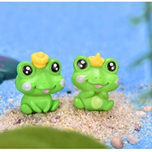 12 Pcs Resin Mini Frogs Cute Frog Miniature Figurines Animals Model Fairy Garden Miniature Moss Landscape DIY Terrarium Crafts Ornament Accessories for Home Décor (12 Pcs)