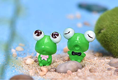 12 Pcs Resin Mini Frogs Cute Frog Miniature Figurines Animals Model Fairy Garden Miniature Moss Landscape DIY Terrarium Crafts Ornament Accessories for Home Décor (12 Pcs)