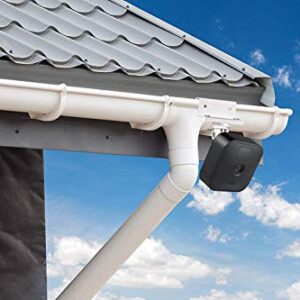 Wasserstein Weatherproof Gutter Mount with Universal Screw Adapter Compatible with Blink Outdoor & Blink XT2/XT Camera (1 Pack, White)