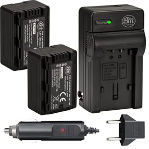 bm premium 2-pack of vw-vbt190 batteries and battery charger for hc-v800k, hc-vx1k, hc-wxf1k, hcv520, hc-v550, hcv710, hcv720, hc-v750, hc-v770, hc-vx870, hc-vx981, hc-w580, hc-w850, hcwxf99