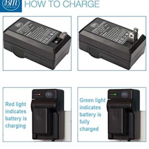 BM Premium 2-Pack of VW-VBT190 Batteries and Battery Charger for HC-V800K, HC-VX1K, HC-WXF1K, HCV520, HC-V550, HCV710, HCV720, HC-V750, HC-V770, HC-VX870, HC-VX981, HC-W580, HC-W850, HCWXF99