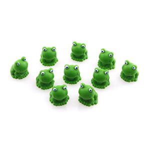 taodan resin mini frog 10pcs miniature green frogs figurines animals model for fairy garden miniature moss landscape diy terrarium crafts ornament accessories cute frog