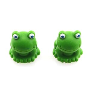 TAODAN Resin Mini Frog 10PCS Miniature Green Frogs Figurines Animals Model for Fairy Garden Miniature Moss Landscape DIY Terrarium Crafts Ornament Accessories Cute Frog