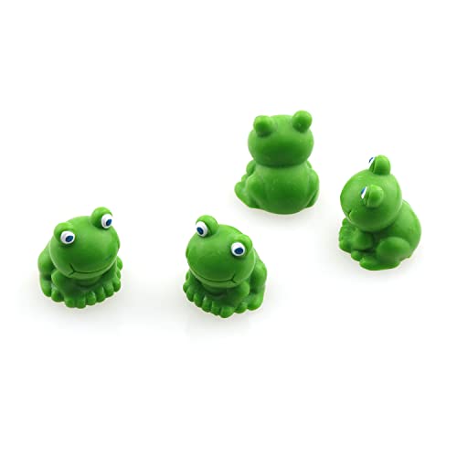 TAODAN Resin Mini Frog 10PCS Miniature Green Frogs Figurines Animals Model for Fairy Garden Miniature Moss Landscape DIY Terrarium Crafts Ornament Accessories Cute Frog