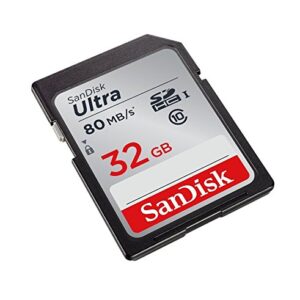 SanDisk Ultra 32GB Class 10 SDHC UHS-I Memory Card up to 80MB/s (SDSDUNC-032G-GN6IN)