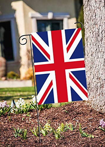 ShineSnow Union Jack British UK Flag Garden Yard Flag 12"x 18" Double Sided, Polyester Great Britian England United Kingdom Welcome House Flag Banners for Patio Lawn Outdoor Home Decor