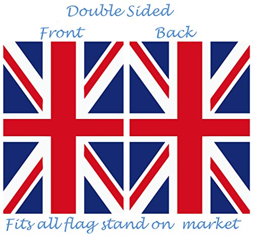 ShineSnow Union Jack British UK Flag Garden Yard Flag 12"x 18" Double Sided, Polyester Great Britian England United Kingdom Welcome House Flag Banners for Patio Lawn Outdoor Home Decor