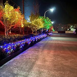 JinBest 150 LED Red White and Blue String Lights, UL Certified and Commercial Decorations Series Green Wire 50 Ft, for Indoor and Outdoor Party, 4th of July, Patriots Day, Garden