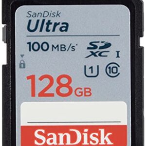 SanDisk 128GB Ultra SDXC UHS-I Memory Card - 100MB/s, C10, U1, Full HD, SD Card - SDSDUNR-128G-GN6IN