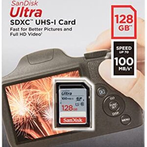 SanDisk 128GB Ultra SDXC UHS-I Memory Card - 100MB/s, C10, U1, Full HD, SD Card - SDSDUNR-128G-GN6IN