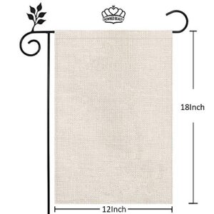 CROWNED BEAUTY Spring Floral Lavendor Welcome Garden Flag 12×18 Inch Small Vertical Double Sided Seasonal Outside Décor for Yard Farmhouse CF080-12