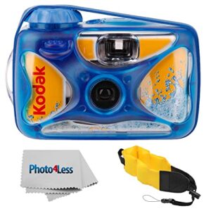 kodak sport waterproof single use camera with floating strap and cloth