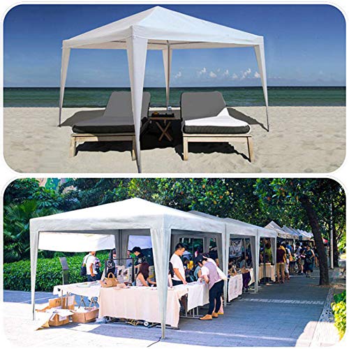 10' x 10'/10' x 20'/10' x 30' Canopy Tent Wedding Event Party Tent Outdoor Instant Shelter Pavilion Gazebo for Patio Backyard Porch Garden Beach (10' x 10' Canopy Tent with 4 Sidewalls, White)