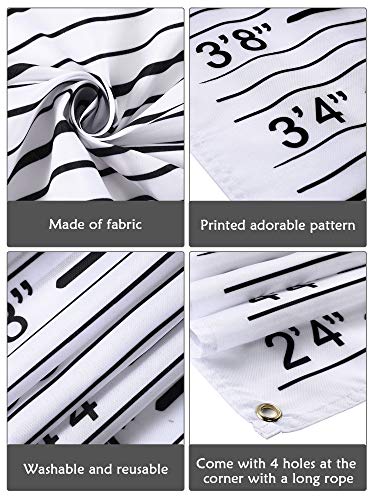 Mugshot Backdrop Photo Booth Banner 4.9 x 4.3 ft, Police Lineup Height Charts Photo Props Background Accurate Measurements Poster for Bachelorette Girls Night Out