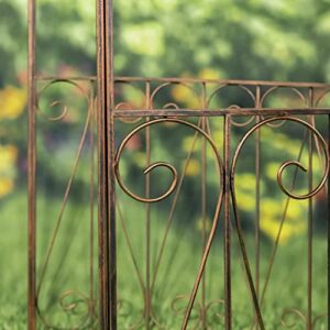 Large Round Metal Garden Gazebo with 3 Entries and Side Walls (Antique Bronze)