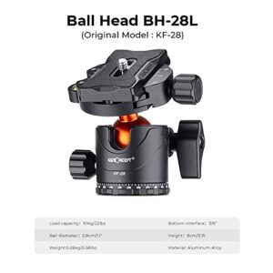 K&F Concept 68" Carbon Fiber Camera Tripod,Compact Tripods with Metal Ball Head,Quick Release Plate,Detachable Monopod 10KG Load for DSLR Cellphone Tripods(SA255C1) D255C4+BH-28L