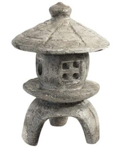 athens small round garden pagoda statue, pre aged