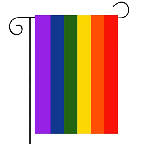 Rainbow Pride Garden Flag 12x18 Double Sided,Gay Pride Flag for Wall Yard Lawn Flags Decoration Pride Banner Gifts Outdoor House Decor