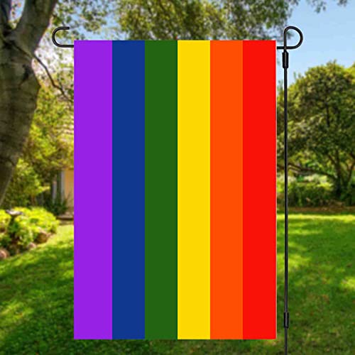 Rainbow Pride Garden Flag 12x18 Double Sided,Gay Pride Flag for Wall Yard Lawn Flags Decoration Pride Banner Gifts Outdoor House Decor