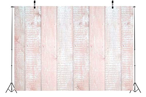 BELECO 7x5ft Fabric Wood Backdrop Light Pink Colored Wood Planks Texture Photography Backdrop for Birthday Party Baby Shower Boy Girl Product Photoshoot Pets Photo Background Props