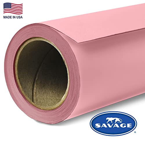 Savage Seamless Paper Photography Backdrop - Color #3 Coral, Size 107 Inches Wide x 36 Feet Long, Backdrop for YouTube Videos, Streaming, Interviews and Portraits - Made in USA