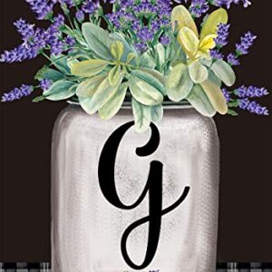 Farmhouse Monogram Letter G Garden Flag Floral Briarwood Lane 12.5" x 18"