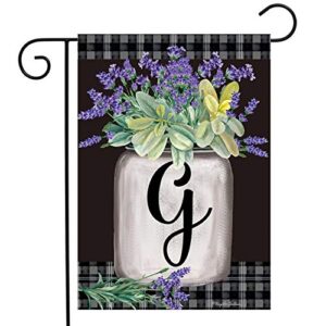 Farmhouse Monogram Letter G Garden Flag Floral Briarwood Lane 12.5" x 18"