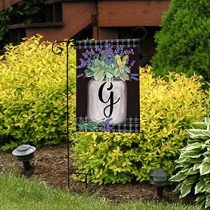 Farmhouse Monogram Letter G Garden Flag Floral Briarwood Lane 12.5" x 18"