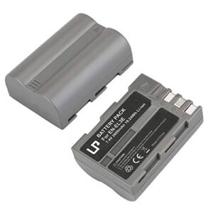 en-el3e battery pack, lp 2-pack battery, replacement for nikon en-el3, el3e, el3a, compatible with nikon d50, d70s, d80, d90,d100, d200, d300s, d700 mh-18, mh-18a, mh-19, mb-d200, mb-d10 series & more