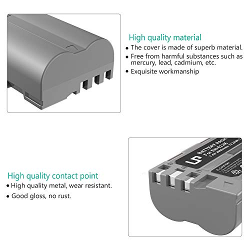 EN-EL3e Battery Pack, LP 2-Pack Battery, Replacement for Nikon EN-EL3, El3e, El3a, Compatible with Nikon D50, D70s, D80, D90,D100, D200, D300s, D700 MH-18, MH-18a, MH-19, MB-D200, MB-D10 Series & More