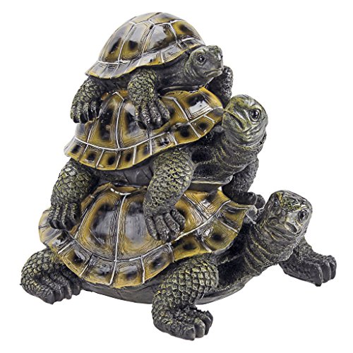 Design Toscano Three's a Crowd Stacked Turtle Statue