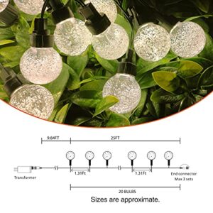 AWQ 35 FT Globe String Lights Outdoor Commercial Grade Light with 20 G50 Shatterproof LED Bulbs Waterproof Extendable for Indoor Outdoor Wedding Garden Party Christmas Trees Decoration (Warm)