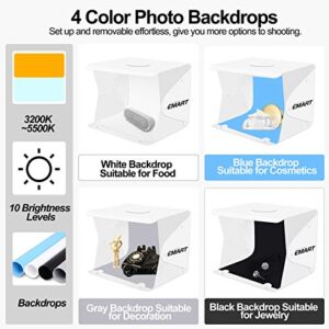 Upgrade Emart 14" x 16" Photography Table Top Light Box 104 LED Portable Photo Studio Shooting Tent