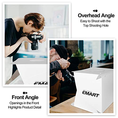 Upgrade Emart 14" x 16" Photography Table Top Light Box 104 LED Portable Photo Studio Shooting Tent