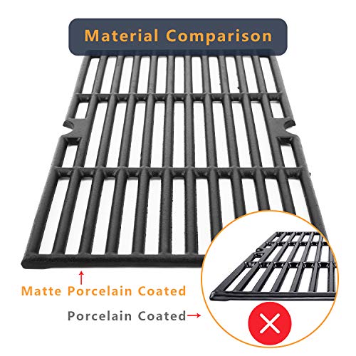 DcYourHome Matte Cast Iron Grill Cooking Grate for Charbroil 463420508, 463420509, 463420511, 463436213, 463436214, 463436215, 463440109, 463441312, 463441514, 463461613 Gas Grills Grid, 16 7/8"