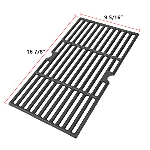 DcYourHome Matte Cast Iron Grill Cooking Grate for Charbroil 463420508, 463420509, 463420511, 463436213, 463436214, 463436215, 463440109, 463441312, 463441514, 463461613 Gas Grills Grid, 16 7/8"