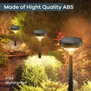 Linkind Solar Pathway Lights 4 Pack, Warm White Bright Solar Lights Outdoor Waterproof, Solar Garden Lights Adjustable Landscape Path Lights for Patio Walkway Yard Driveway Backyard Decorative