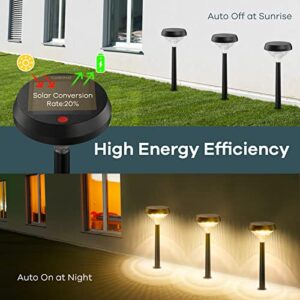 Linkind Solar Pathway Lights 4 Pack, Warm White Bright Solar Lights Outdoor Waterproof, Solar Garden Lights Adjustable Landscape Path Lights for Patio Walkway Yard Driveway Backyard Decorative