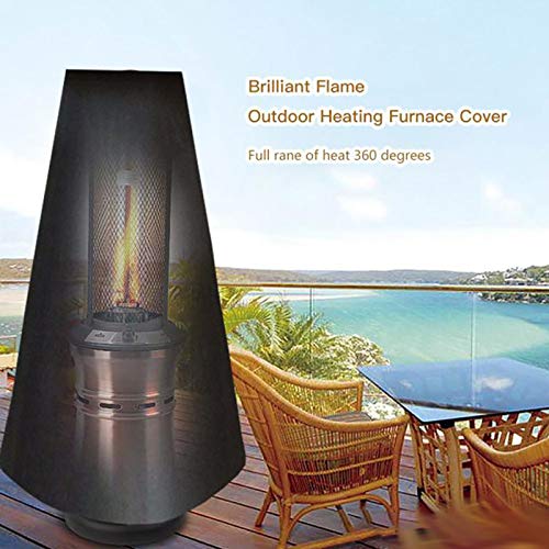 MKMKL 4Outdoor Stove Cover, Balcony Garden Stove Waterproof and Dustproof Cover, Grill Heater Cover,Black,61x122x21cm