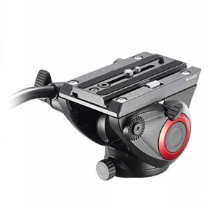 Manfrotto MVH500AH, Lightweight Fluid Video Head with Flat Base, Sliding Plate for Rapid Camera Connection, Supports Multiple Tripods