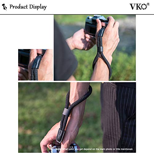 VKO Soft Camera Wrist Strap Compatible with Sony ZV-1 RX100 RX100II RX100III RX100IV RX100V G5XII G7X G7XII G7XIII G9X G9XII GR GRII GRIII Hand Strap Black
