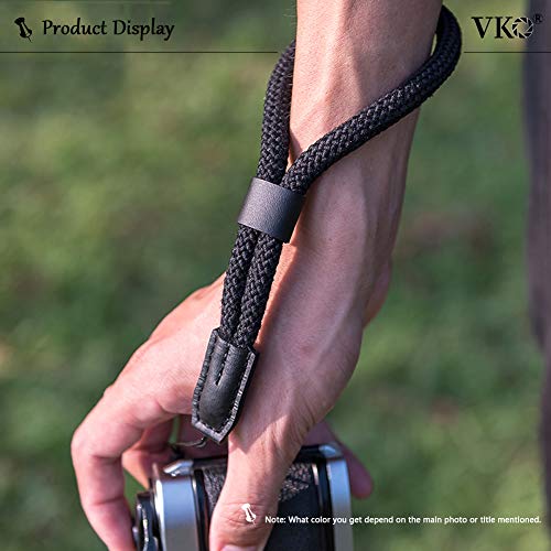 VKO Soft Camera Wrist Strap Compatible with Sony ZV-1 RX100 RX100II RX100III RX100IV RX100V G5XII G7X G7XII G7XIII G9X G9XII GR GRII GRIII Hand Strap Black