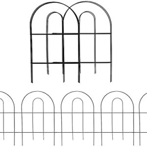 YOUKOOD 18 Inch Decorative Garden Fence 18 in x 13 in, Landscape Panel, Folding Patio Fences Flower Bed Pet Barrier Section Panel Decorative Fence, Animal Barrier for Outdoor Garden Fence (Pack of 5)