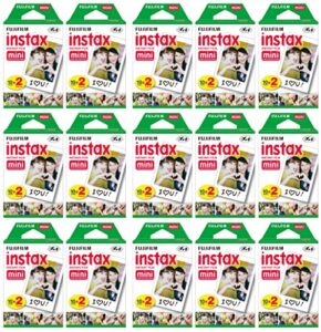 fujifilm instax mini instant film (15 twin packs, 300 total pictures) for instax cameras